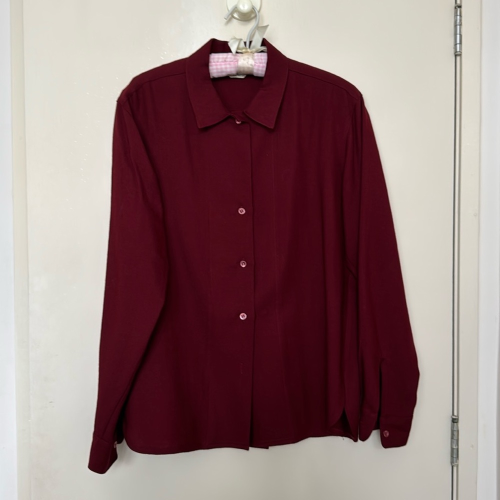 Calvin Klein wool twill blouse